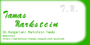tamas markstein business card